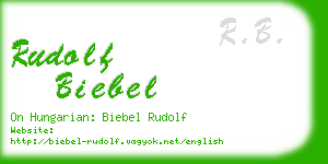rudolf biebel business card